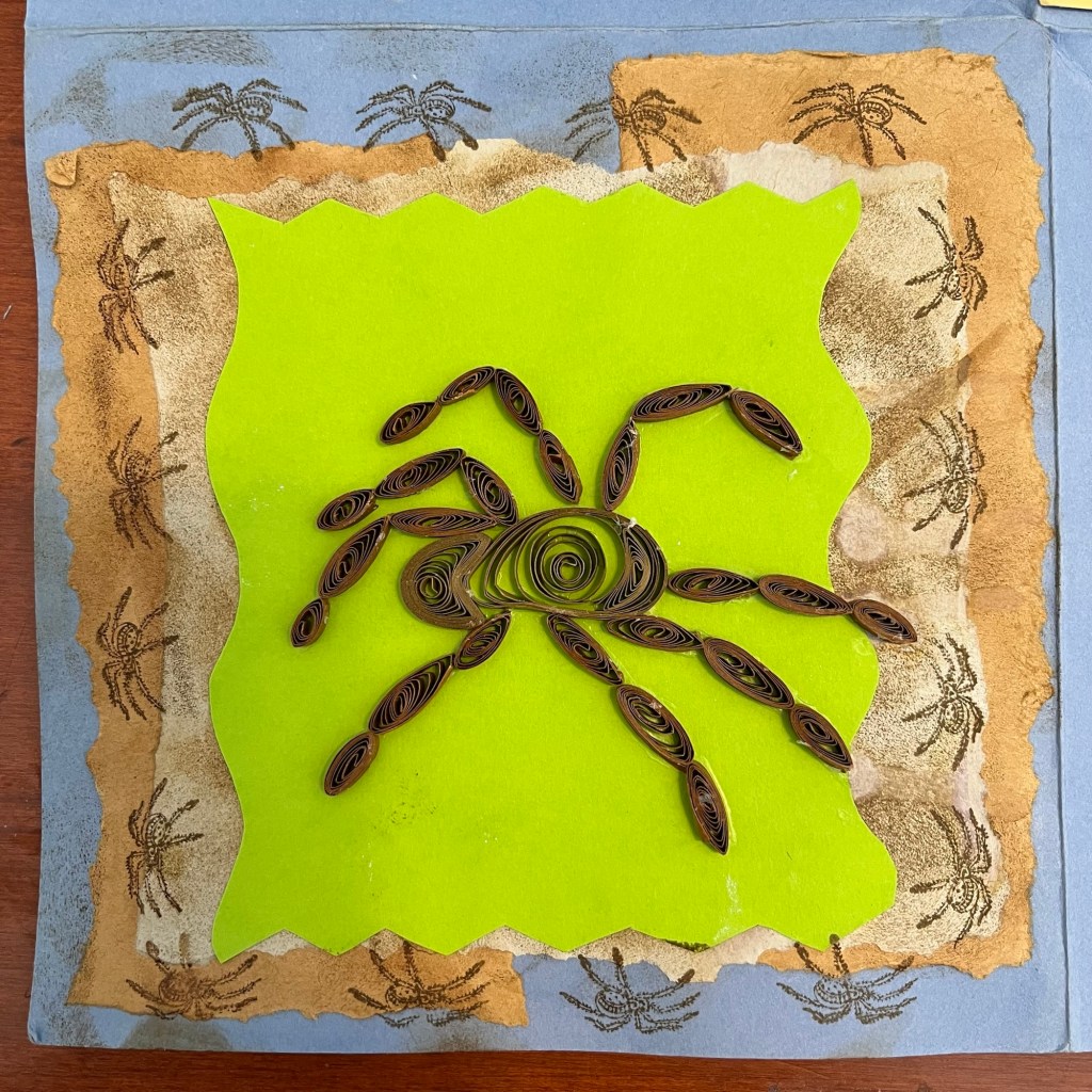 paper quilling image of spider