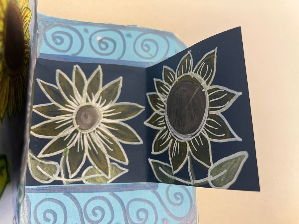 two sunflowers