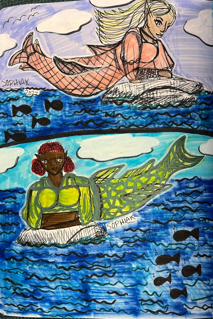 two mermaids