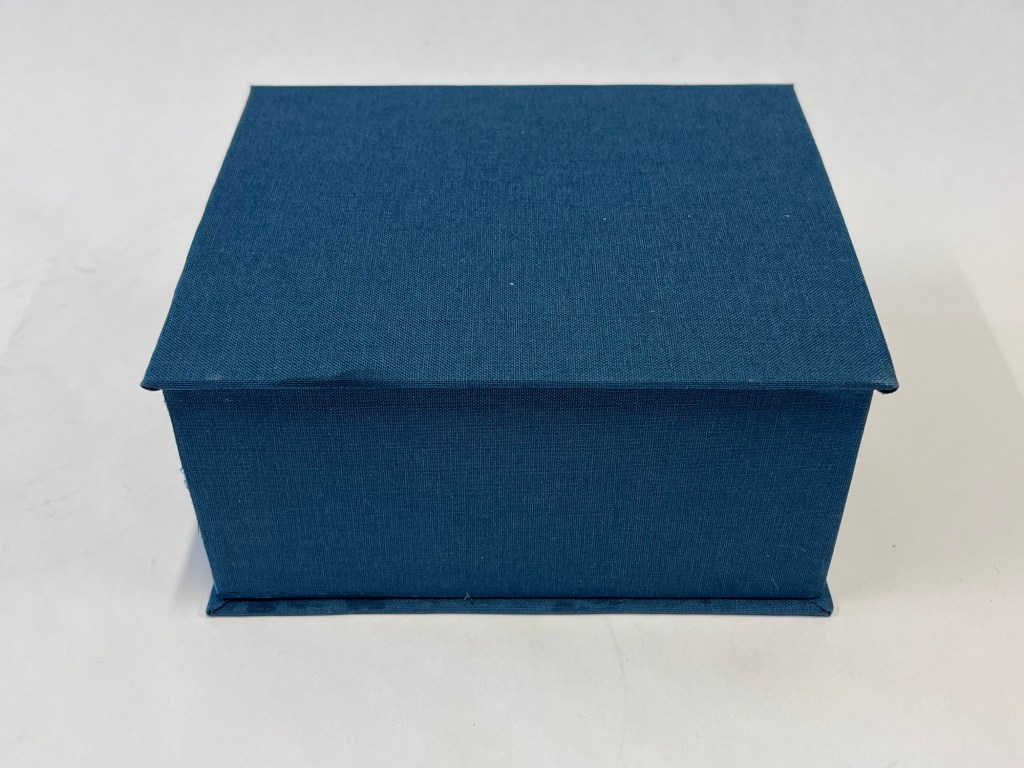 a blue box