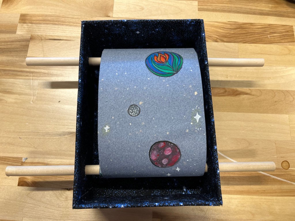 a red planet, and a tulip planet