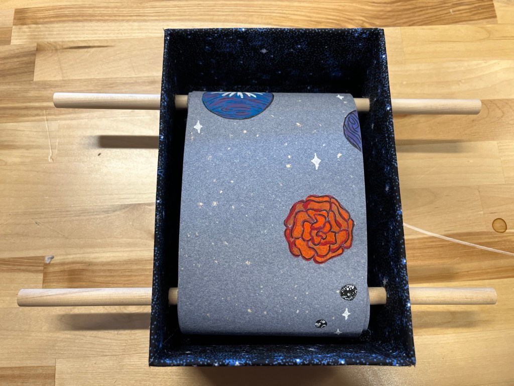 an orange flower planet