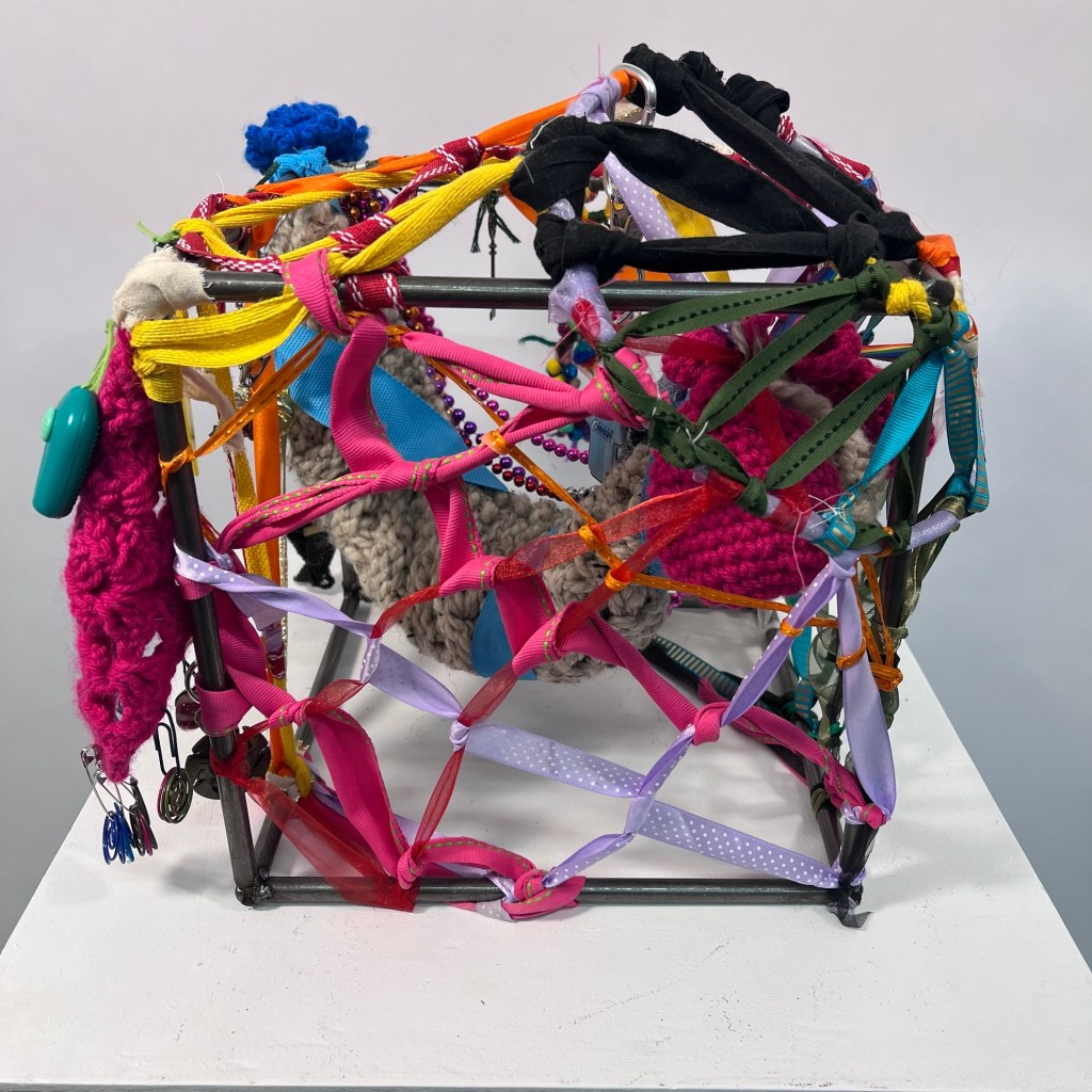 Cube of Keychains and Ribbons
